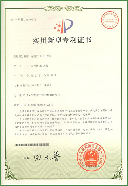 New patent certificate 08